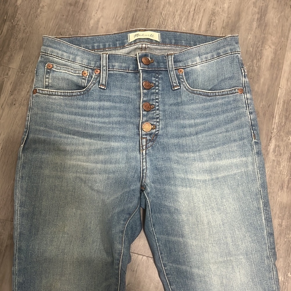 Madewell Cali Bootcut Jeans Distressed Size 26 Petite - Picture 4 of 11